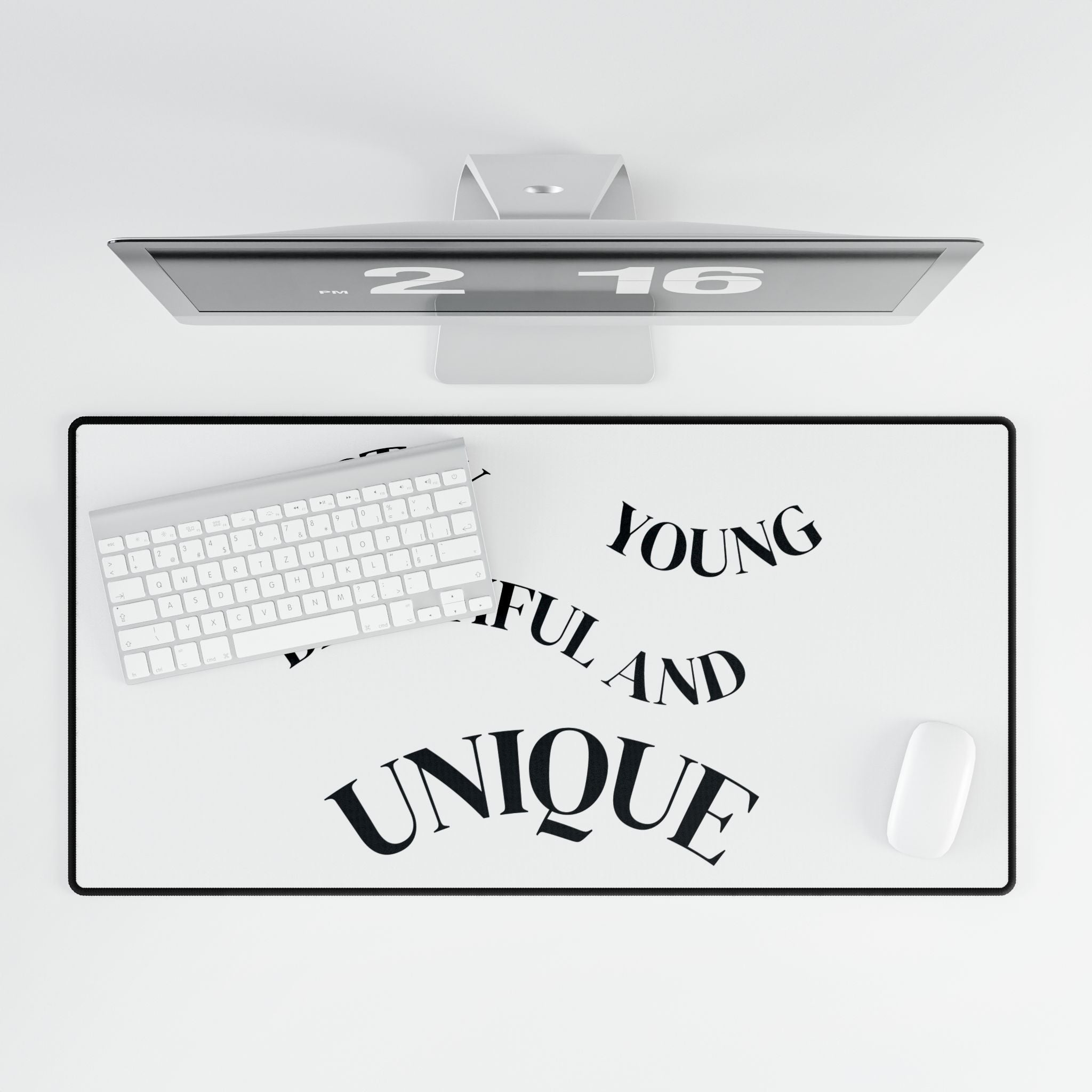 Stay Young, Beautiful and Unique Desk Mat — Inspirational Large Mouse Pad